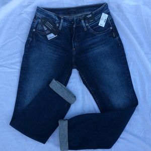Silver Boyfriend Mid Rise Indigo Jeans